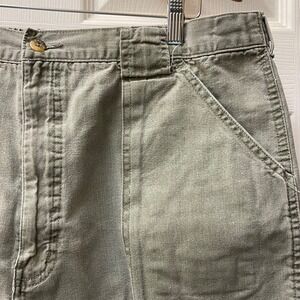 Hook & Tackle Mens Sz 40 Shorts Green Salt Washed Beer Can Island Fishing/Hiking